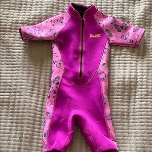 Goldfin Kids Pink Butterfly Rashguard